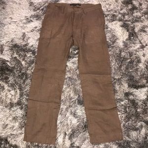 French Connection linen pants brown sz 28